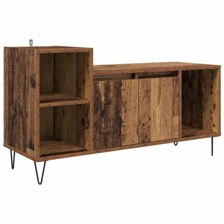 vidaXL TV-kast Oud Hout 100 x 35 x 55 cm Bewerkt hout afbeelding2 - 1