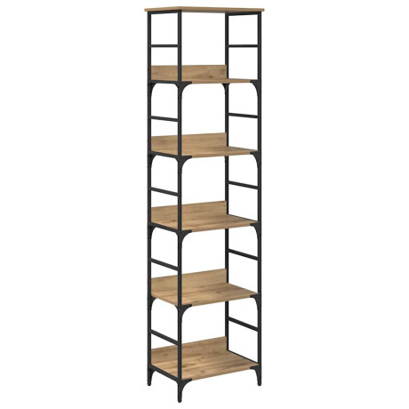 vidaXL Boekenkast Artisan Eiken 50 x 33 x 188,5 cm Bewerkt hout afbeelding2 - 1