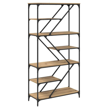 vidaXL Boekenkast Artisan Eiken 91 x 36 x 176 cm Bewerkt hout afbeelding2 - 1