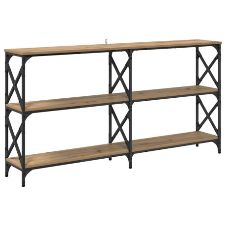 vidaXL Wandtafel artisanaal eikenkleurig 156 x 28 x 80,5 cm afbeelding2 - 1