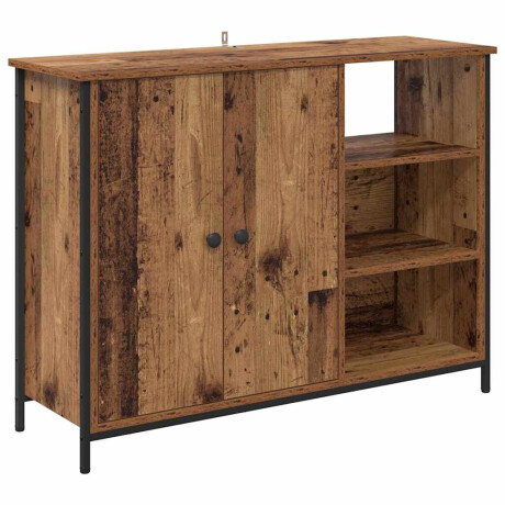 vidaXL Dressoir Oud Hout 100 x 33 x 75 cm Bewerkt hout afbeelding2 - 1