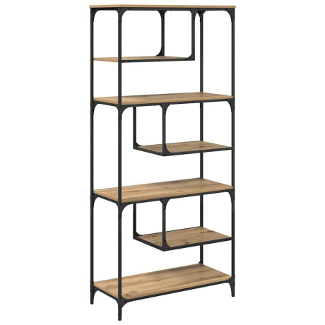 vidaXL Boekenkast artisanaal eikenkleurig 81 x 36 x 176 cm afbeelding2 - 1