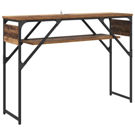 vidaXL Consoletafel Oud Hout 105x30x75cm Bewerkt hout afbeelding2 - 1