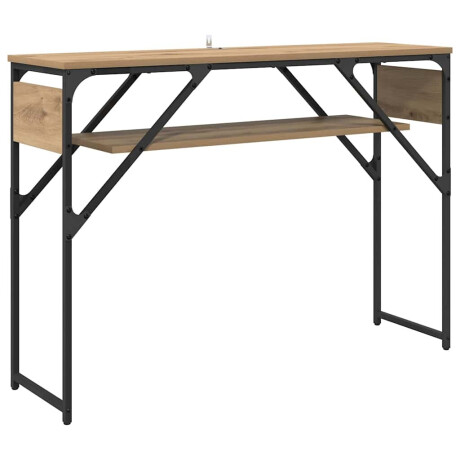 vidaXL Consoletafel Artisan Eiken 105x30x75cm Bewerkt hout afbeelding2 - 1