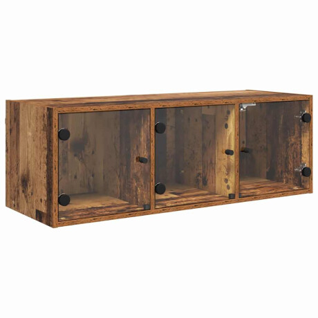 vidaXL Wandkast Wandgemonteerd Oud Hout 102 x 37 x 35 cm Bewerkt hout afbeelding2 - 1