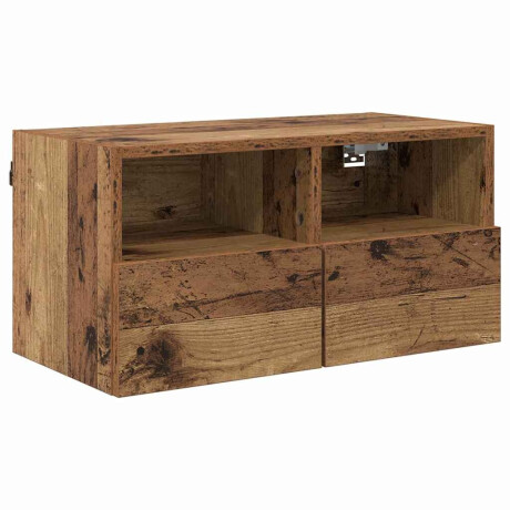 vidaXL TV Wandkast Oud Hout 60 x 30 x 30 cm Bewerkt hout afbeelding2 - 1