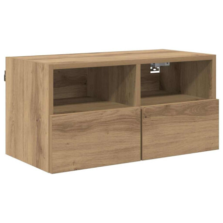 vidaXL TV Wandkast Artisan Eiken 60 x 30 x 30 cm Bewerkt hout afbeelding2 - 1
