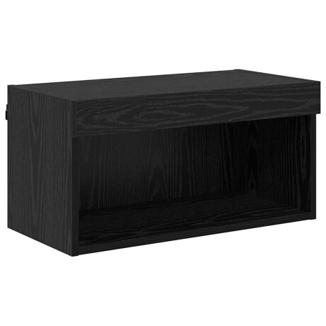 vidaXL Tv-meubelset met LED Zwart Eiken 60 x 30 x 30 cm Bewerkt hout afbeelding2 - 1