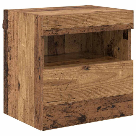vidaXL TV Wandkasten 2 pcs Oud Hout 40 x 30 x 40 cm Bewerkt hout afbeelding2 - 1