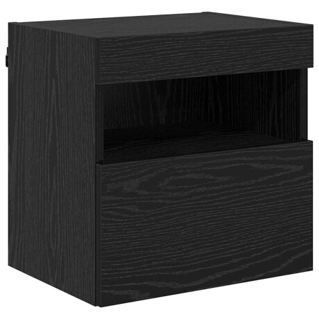 vidaXL TV Wandkasten 2 pcs Zwart Eiken 40 x 30 x 40 cm Bewerkt hout afbeelding2 - 1