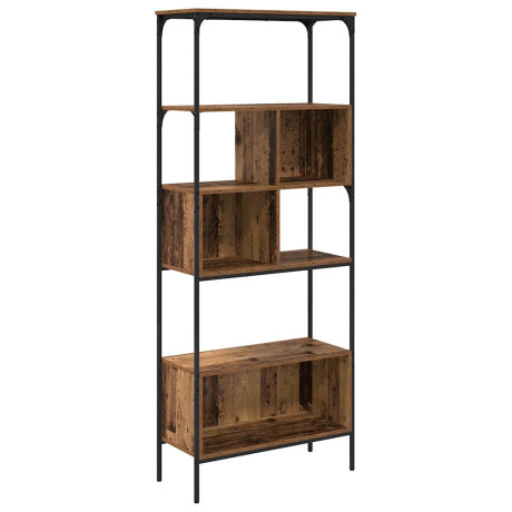 vidaXL Boekenkast Oud Hout 76 x 33 x 188,5 cm Bewerkt hout afbeelding2 - 1