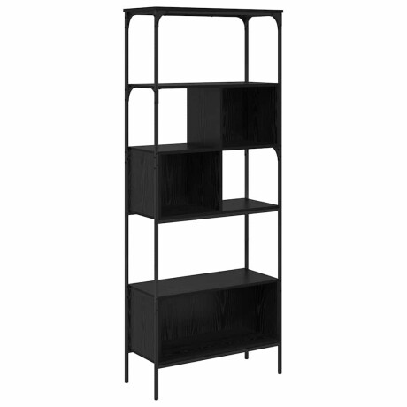 vidaXL Boekenkast Zwart Eiken 76 x 33 x 188,5 cm Bewerkt hout afbeelding2 - 1