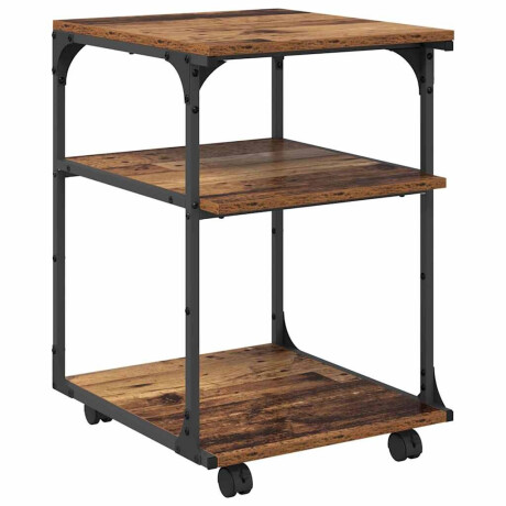 vidaXL Printerstand Oud Hout 43 x 48 x 64 cm Bewerkt hout afbeelding2 - 1