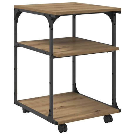 vidaXL Printerstand Artisan Eiken 43 x 48 x 64 cm Bewerkt hout afbeelding2 - 1