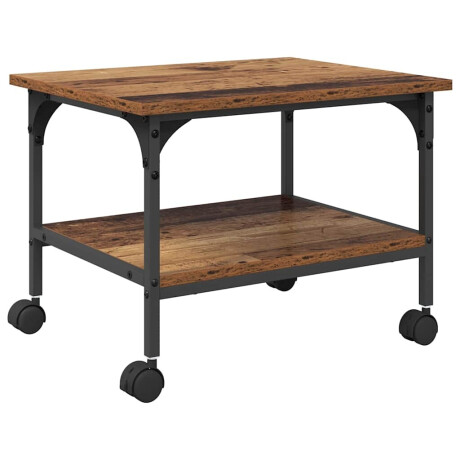vidaXL Printerstand Oud Hout 50 x 40 x 38 cm Bewerkt hout afbeelding2 - 1