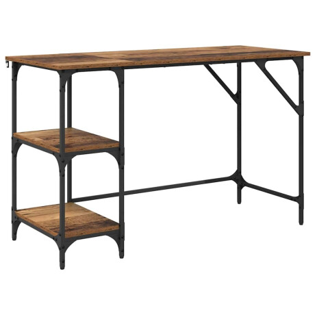 vidaXL Bureau Oud Hout 120 x 50 x 75 cm Bewerkt hout afbeelding2 - 1