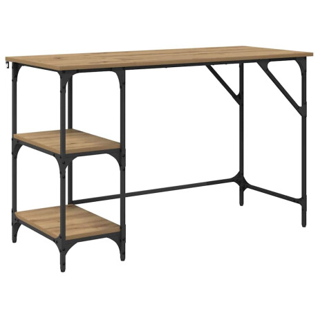 vidaXL Bureau Artisan Eiken 120 x 50 x 75 cm Bewerkt hout afbeelding2 - 1