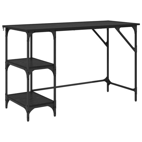 vidaXL Bureau Zwart Eiken 120 x 50 x 75 cm Bewerkt hout afbeelding2 - 1