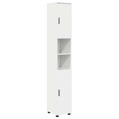 vidaXL Hoge badkamerkast Hoogglans wit 30 x 35 x 192 cm Bewerkt hout afbeelding2 - 1