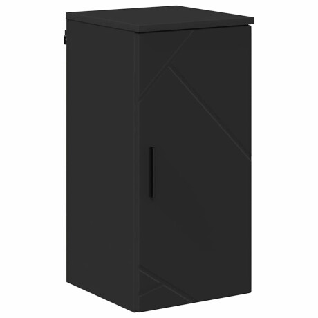 vidaXL Badkamer Kast Zwart 30 x 31,5 x 61 cm Bewerkt hout & Metaal afbeelding2 - 1
