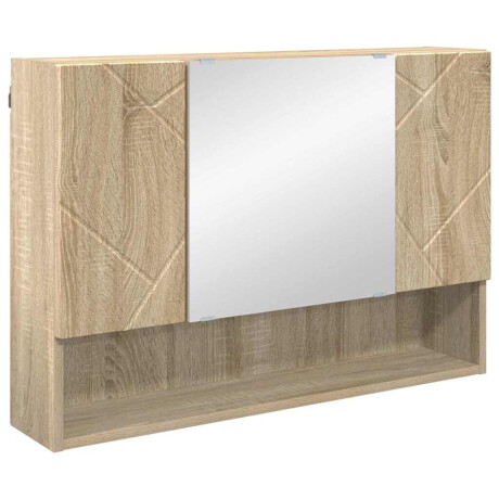 vidaXL Badkamer spiegelkast Sonoma eiken 80 x 17 x 55 cm Bewerkt hout afbeelding2 - 1