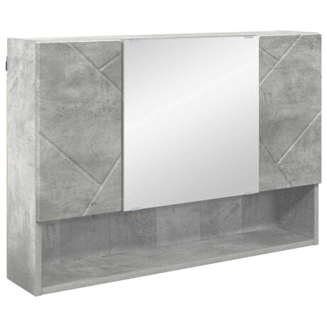 vidaXL Badkamer spiegelkast Betongrijs 80 x 17 x 55 cm Bewerkt hout afbeelding2 - 1