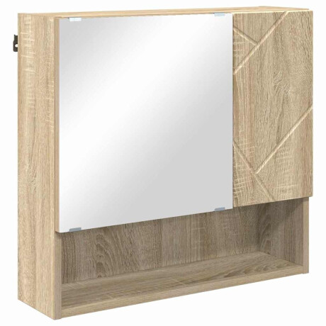 vidaXL Spiegelkast Sonoma Eiken 59 x 17 x 55 cm Bewerkt hout afbeelding2 - 1