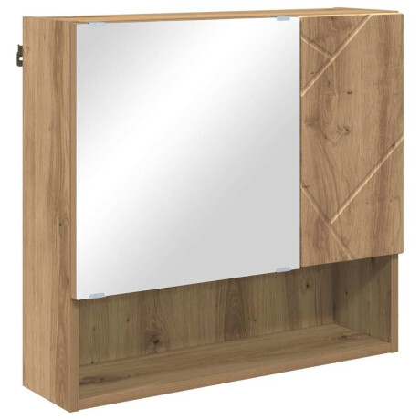 vidaXL Spiegelkast met plank artisanaal eikenkleurig 59 x 17 x 55 cm afbeelding2 - 1