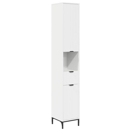 vidaXL Hoge badkamerkast met lade Wit 31.5 x 33 x 190 cm Bewerkt hout afbeelding2 - 1