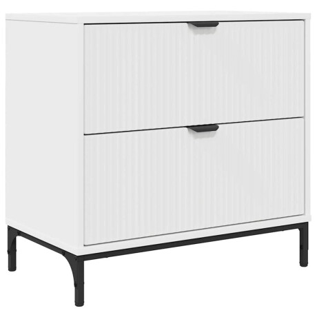 vidaXL Nachtkastje met lade Wit 63.5 x 36 x 61 cm Bewerkt hout afbeelding2 - 1