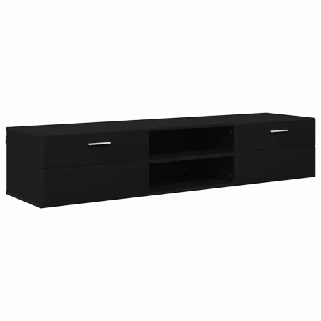 vidaXL Houten Kast met lade Zwart 150 x 39 x 30 cm Bewerkt hout afbeelding2 - 1