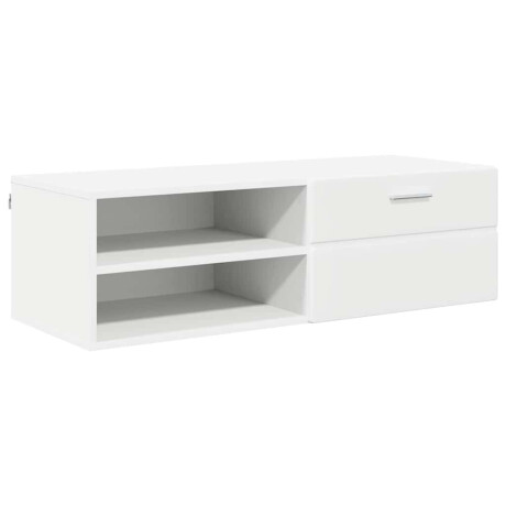vidaXL TV-kast met lade met plank Wit 100.5 x 39 x 30 cm Bewerkt hout afbeelding2 - 1
