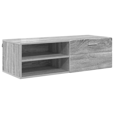 vidaXL Houten Kast Grijs Sonoma 100,5 x 39 x 30 cm Bewerkt hout afbeelding2 - 1