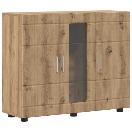 vidaXL Houten Kast Artisan Eiken 88,5 x 30,5 x 73 cm Bewerkt hout afbeelding2 - 1