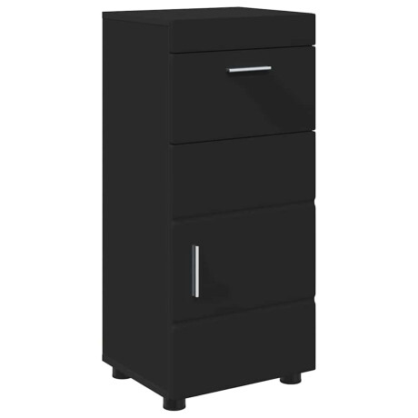 vidaXL Badkamerkastenset TULUM Zwart 37 x 31,5 x 82 cm Bewerkt hout afbeelding2 - 1