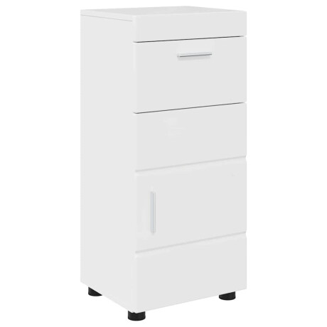vidaXL Badkamer Kast Hoogglans wit 37 x 31.5 x 82 cm Bewerkt hout afbeelding2 - 1