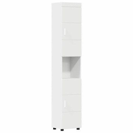 vidaXL Badkamer Kast met opslag Wit 37 x 31.5 x 203 cm Bewerkt hout afbeelding2 - 1