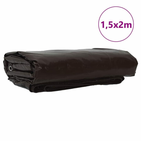 vidaXL Zeil 650g / m² Bruin 1,5 x 2 m Canvas met PVC-coating afbeelding2 - 1