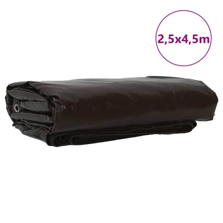 vidaXL Zeil 650g / m² Bruin 2,5 x 4,5 m Canvas met PVC-coating afbeelding2 - 1