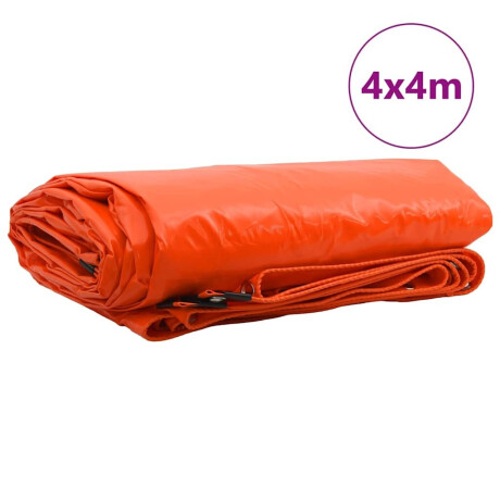vidaXL Zeil 650g / m² Oranje 4 x 4 m Canvas met PVC-coating afbeelding2 - 1
