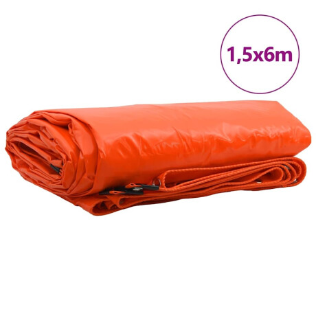 vidaXL Zeil 650g / m² Oranje 1,5 x 6 m Canvas met PVC-coating afbeelding2 - 1