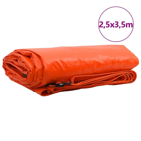 vidaXL Zeil 650g / m² Oranje 2,5 x 3,5 m Canvas met PVC-coating afbeelding2 - 1