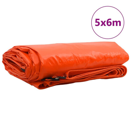 vidaXL Zeil 650g / m² Oranje 5 x 6 m Canvas met PVC-coating afbeelding2 - 1