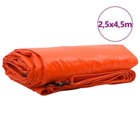 vidaXL Zeil 650g / m² Oranje 2,5 x 4,5 m Canvas met PVC-coating afbeelding2 - 1