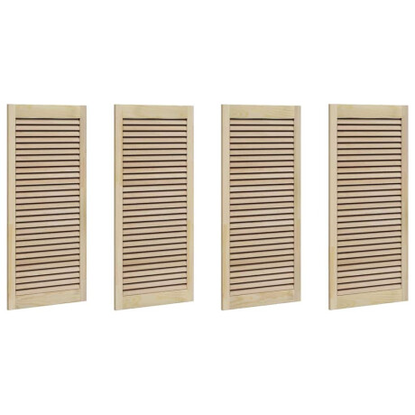 vidaXL Kastdeuren 4 pcs Bruin 110 x 49.5 x 2.1 cm Massief grenenhout afbeelding2 - 1