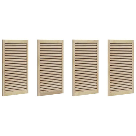 vidaXL Kastdeuren 4 pcs Bruin 110 x 59.5 x 2.1 cm Massief grenenhout afbeelding2 - 1