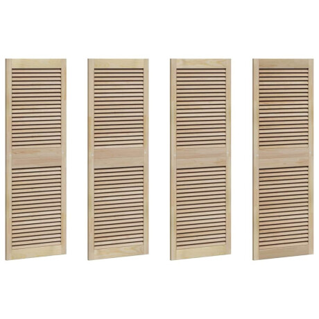 vidaXL Kastdeuren 4 pcs Bruin 140.5 x 49.5 x 2.1 cm Massief grenenhout afbeelding2 - 1
