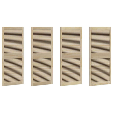 vidaXL Kastdeuren 4 pcs Bruin 140.5 x 59.5 x 2.1 cm Massief grenenhout afbeelding2 - 1