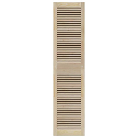 vidaXL Kastdeuren 4 pcs Bruin 170 x 39.5 x 2.1 cm Massief grenenhout afbeelding2 - 1