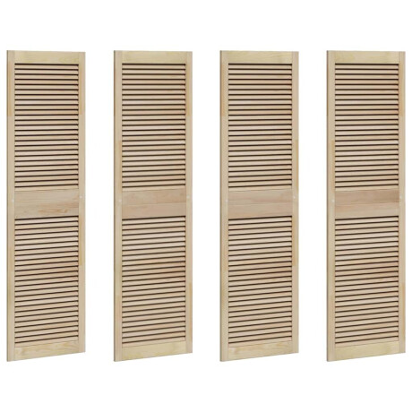 vidaXL Kastdeuren 4 pcs Bruin 170 x 49.5 x 2.1 cm Massief grenenhout afbeelding2 - 1